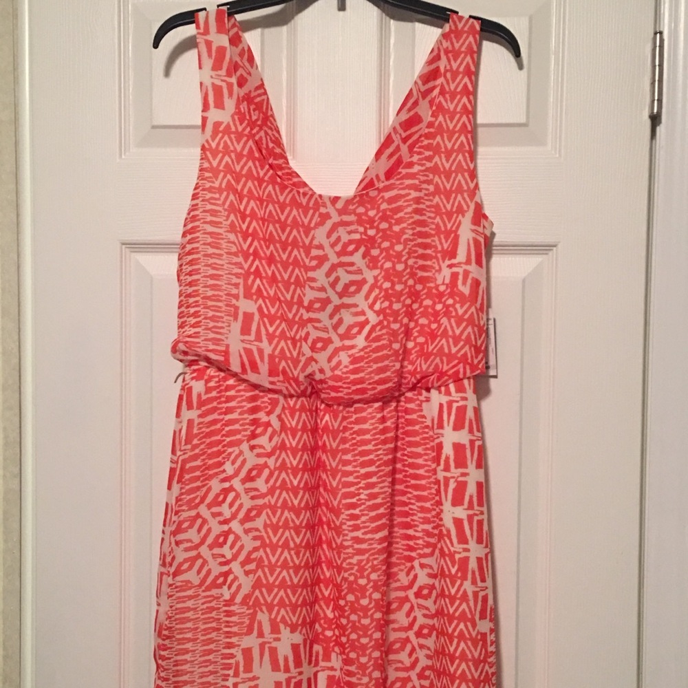BNWT Tangerine/ Cream Dress